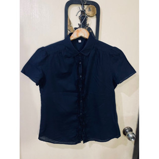 เชิ้ตดำหญิง uniqlo size L