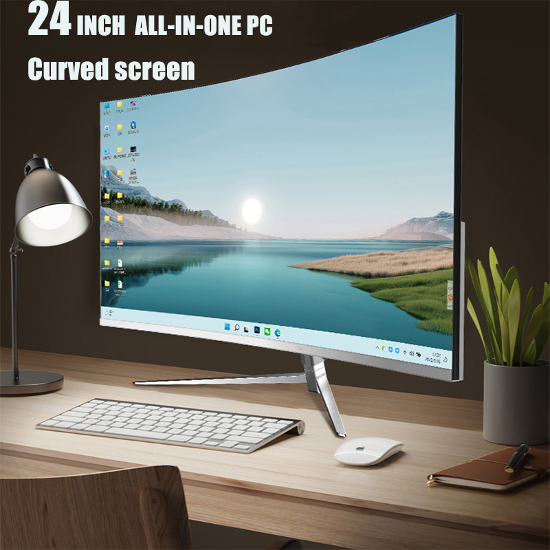 AIO 24 inch All in one PC คอมพิวเตอร์ desktop computer คอมพิวเตอร์ตั้งโต๊ะ 24 นิ้วLED Intel Core i7 Win10 MS Office