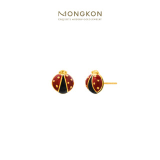 Mongkon Gold ทองคำแท้บริสุทธิ์สูง 96.5% ต่างหู 1 สลึง Ladybug