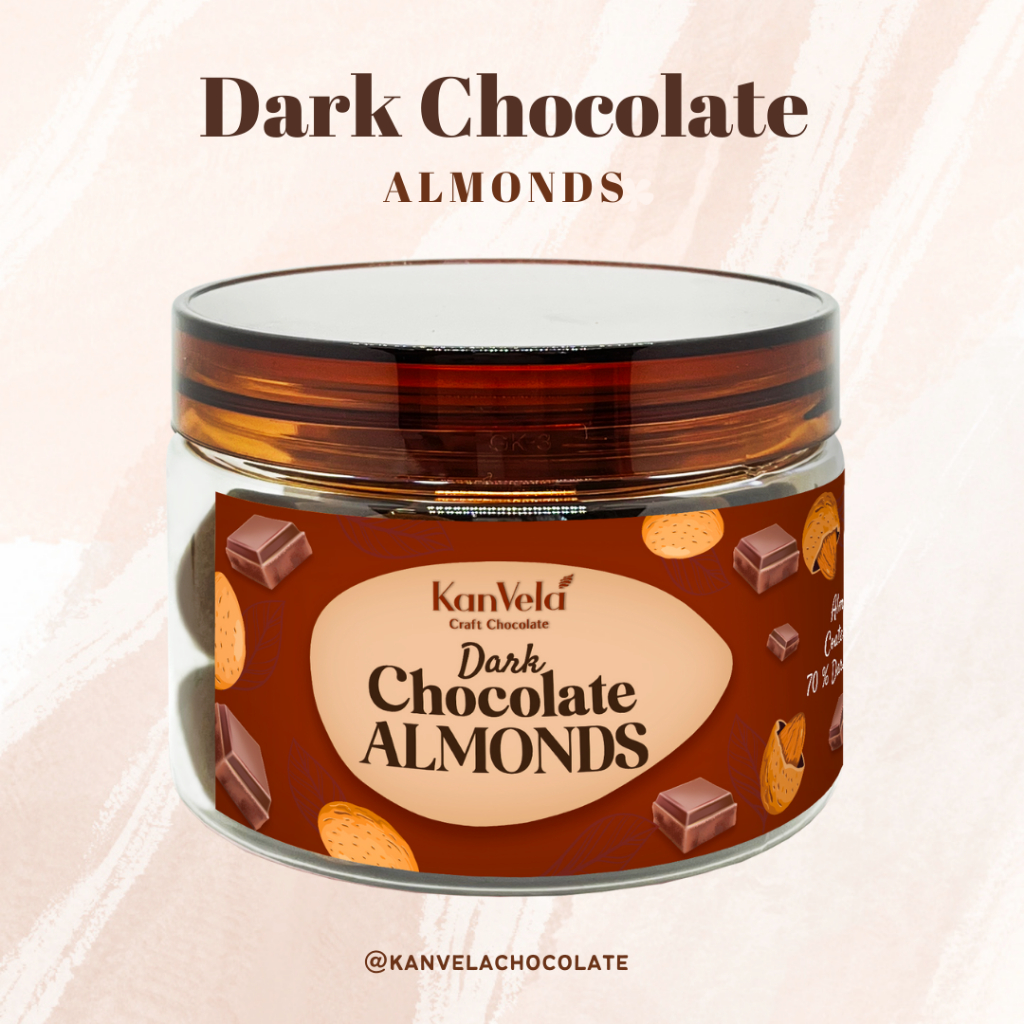 อัลมอนด์เคลือบดาร์กช็อคโกแลต (Almond Dark Chocolate)  ตรากานเวลา