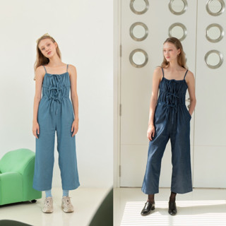 Ted Jumpsuit จั๊มสูทสายเดี่ยว ผ้ายีนส์ รูดช่วงอก ใส่สบาย