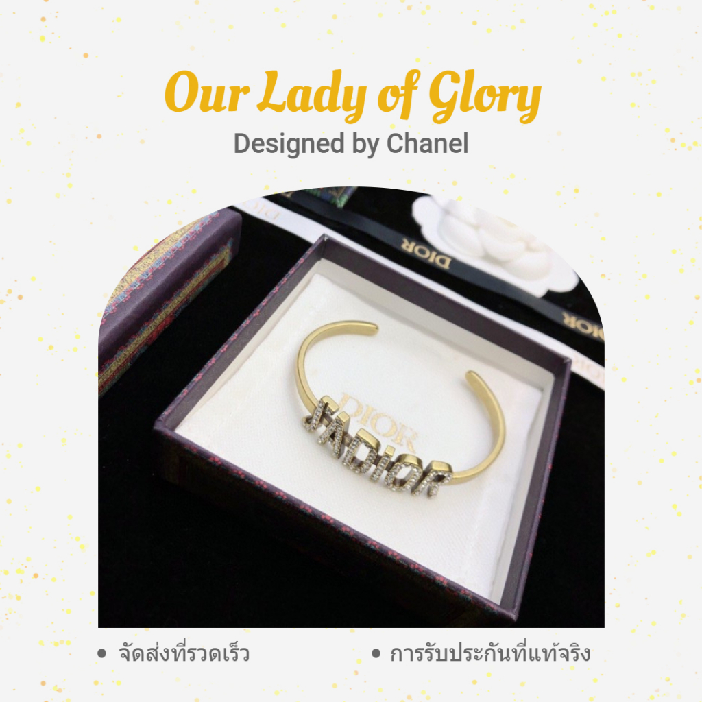👑New DIOR Letter opening bracelet Jewelry สุดฮิต หายากมากๆ ชาแนล ของแท้