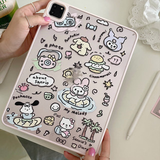 🎁ส่งของขวัญ🎁การ์ตูน animal แผ่นหลังอะคริลิค เคส for iPad Gen10 10.9 2022 Gen9 10.2 pro 11 2021 เคสไอแพด Air4 5 Case