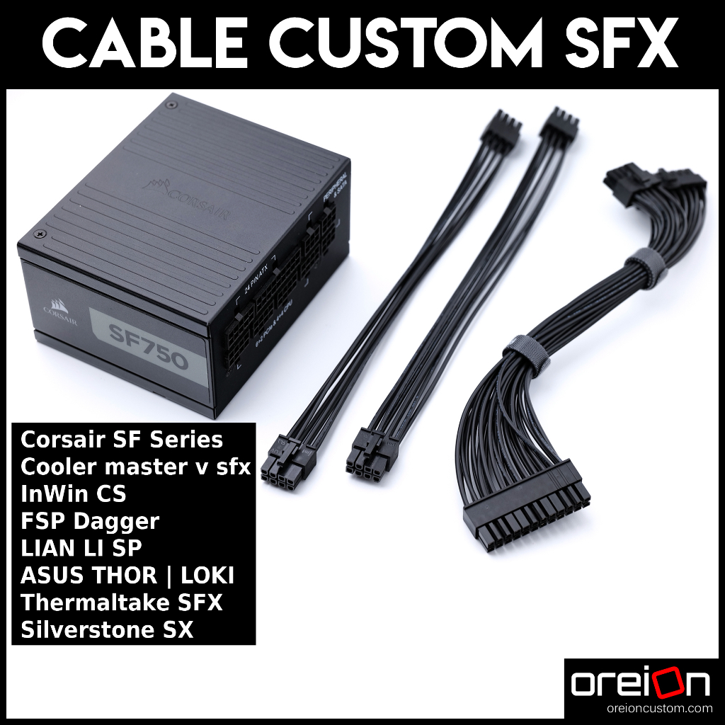 ชุดสายไฟ PSU SFX สำหรับเคสเล็ก ITX สั่งทำตามรุ่น ตามเคส มีหลายสี Corsair SF | ASUS LOKI | etc.