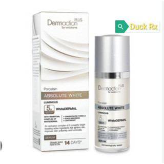 [Exp.09/2025]​ Dermaction​ Plus​ by watsons​ Porcelain Absolute White Luminous Serum 30 ml. เดอมาแอคชั่น พลัส บาย วัตสัน