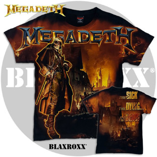 Blaxroxx เสื้อวง OVP สีจม ลิขสิทธิ์แท้ Megadeth (MGD019) ผ้า Supersoft cotton