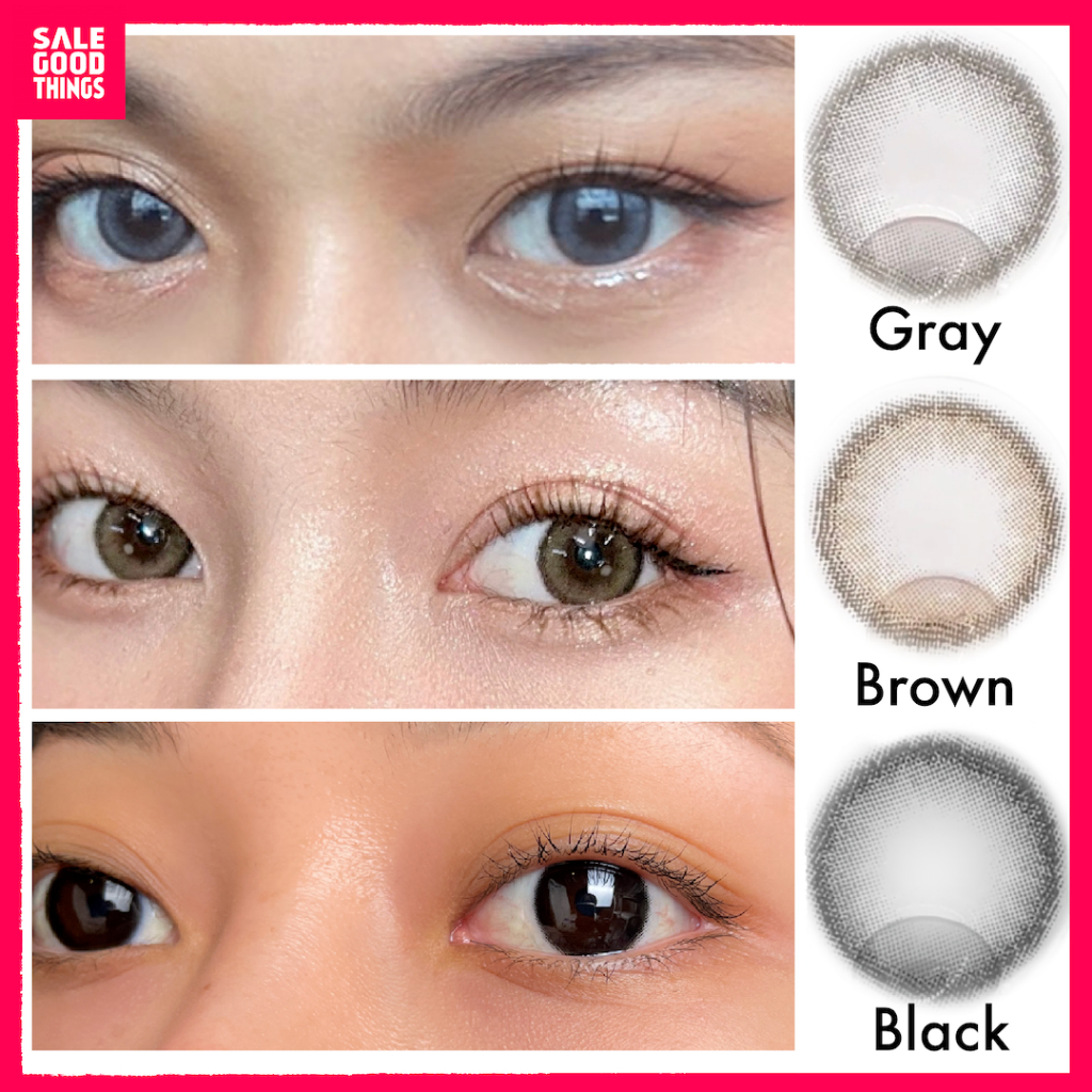 คอนแทคเลนส์ Mini Celine Brown Gray Black สีน้ำตาล สีเทา สีดำ มินิ สายตาปกติ สายตาสั้น ILens