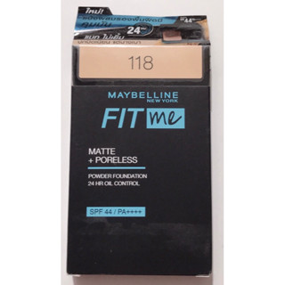 🛍 มือ 1 exp 2025 แป้งผสมรองพื้น Maybelline Fit me สี 118 แท้💯