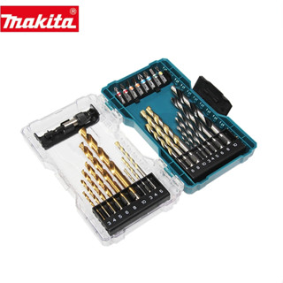 MAKITA ชุดดอกสว่าน เจาะไม้ เจาะปูน เจาะเหล็ก ดอกไขควง+แกน ( 27 ชิ้น/ชุด) รุ่น E-07098