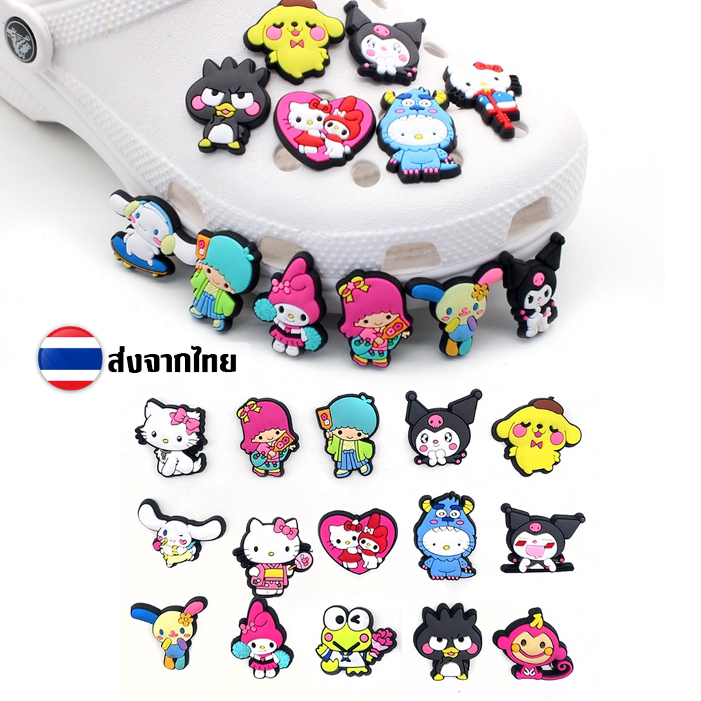 ตัวติดรองเท้า Pvc ตัวการ์ตูน มายเมโลดี้ Melody Kulomi kitty สำหรับตกแต่ง Diy รองเท้าหัวโต CROCS JIBBITZ ติดง่าย น่ารัก
