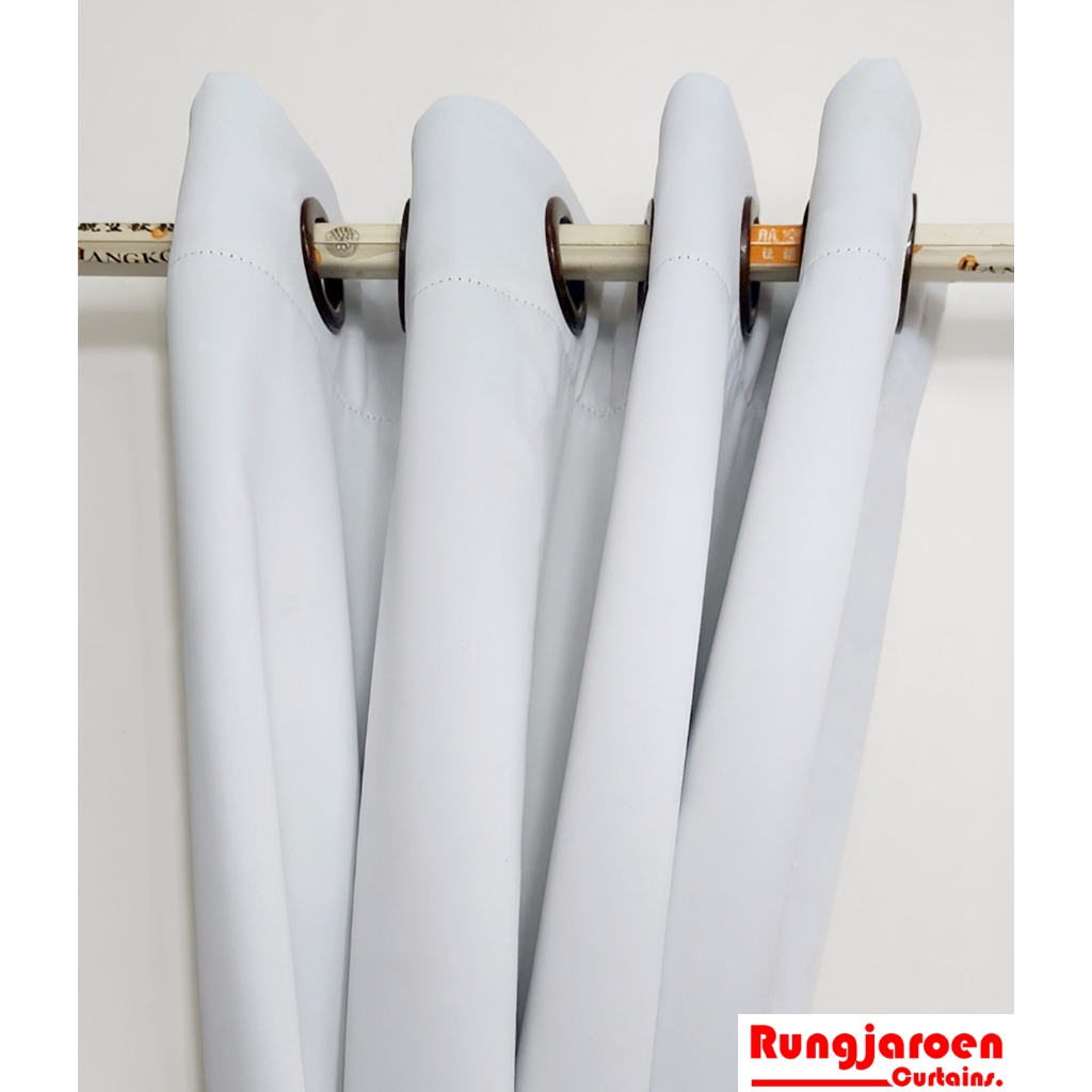 แนะนำ ผ้าม่าน ผ้าม่านสีขาวหม่นแบบตาไก่ สีขาวควันบุหรี่ Blackout UV ตกแต่งบ้าน By ร้านรุ่งเจริญผ้าม่าน ราคาพิเศษ มีเก็บเงินปลายทาง