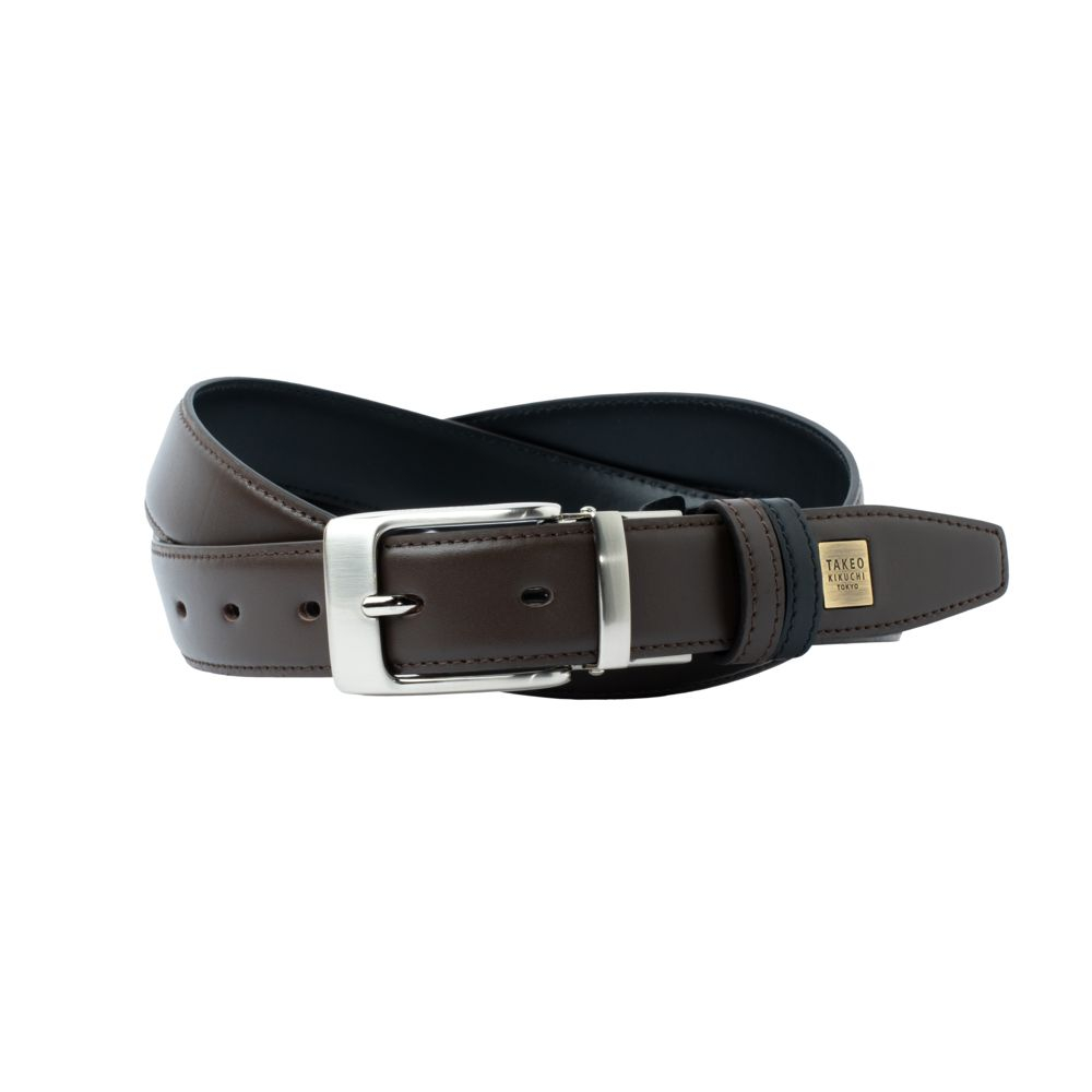 TAKEO KIKUCHI เข็มขัดหนังแท้ DUOTONE BELT