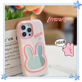 🚚จัดส่ง24ชม🚚เคสไอโฟน12 13 14 Pro Max For 11 น่ารัก รูปร่างกระต่าย  พื้นผิวกระจก พาสะดวก ป้องกันการตก Case