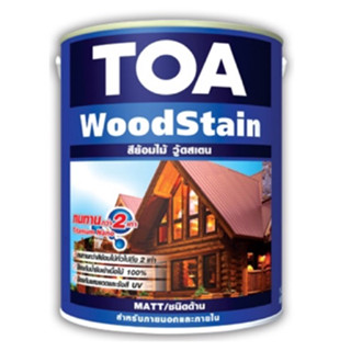 TOA woodstain สีย้อมไม้ ทีโอเอ วู้ดสเตน ชนิดด้าน ขนาด1แกลลอน(3.785ลิตร)**จำกัดออเดอร์ละไม่เกิน4แกลลอน**