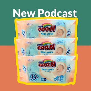 ทิชชู่เปียก กูนน์ Goo.n Baby Wipes 3ห่อ (ห่อละ 55แผ่น)