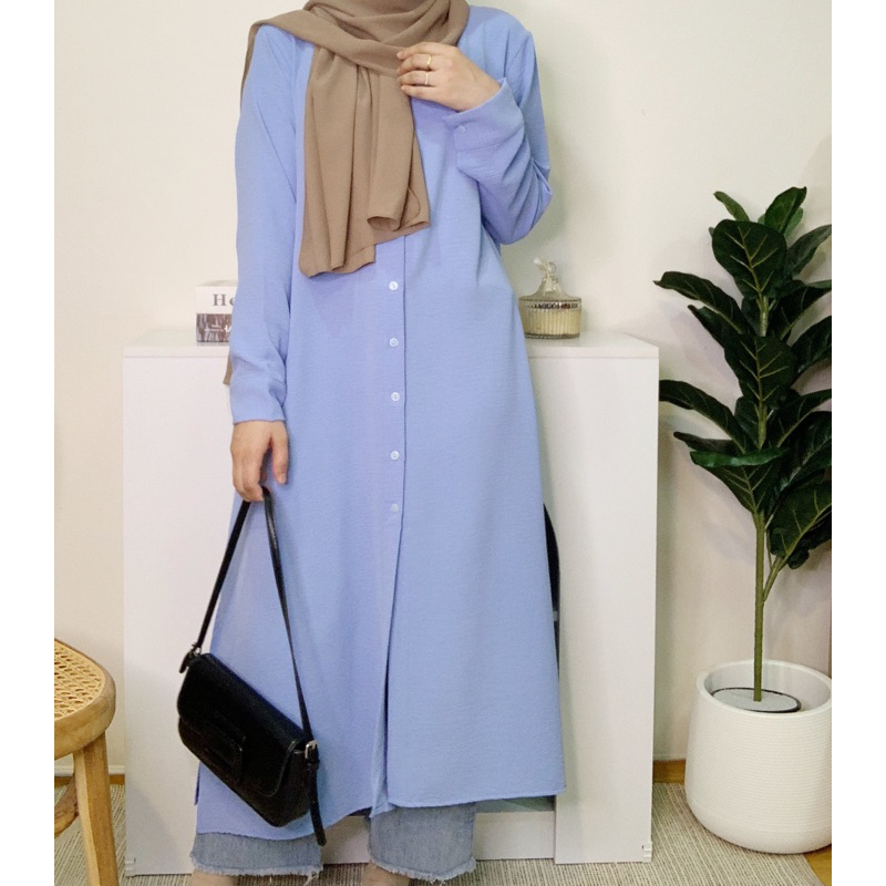 clothesupเชิ้ตตัวยาวผ่าข้างงานไม่ต้องรีด