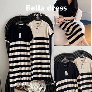 พร้อมส่ง💢🇰🇷bella dress เดรสไหมพรมทูโทนงานป้าย #ploypastudio