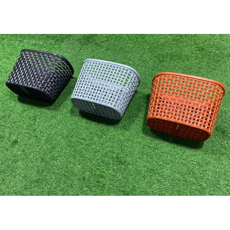 ตะกร้าพลาสติกถัก พร้อมปะกับ - รูปที่ 3