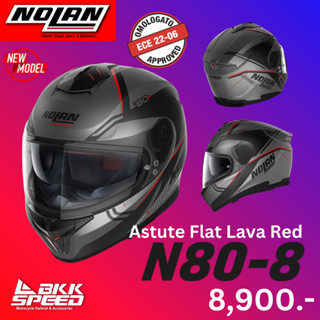 Nolan N80-8 Astute Flat Lava Red (24) หมวก sport touring มีแว่น2 ชั้น