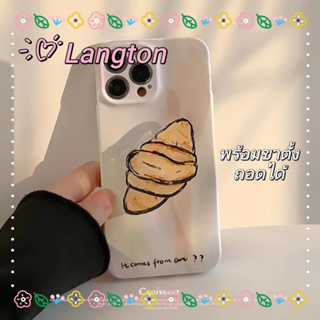 🌈Langton🌸ขาตั้ง ถอดได้ ป้องกันการหล่น ขอบเต็ม iphone 11 14 pro max ครัวซองค์ ความคิดสร้างสรรค์ case for iPhone 12 13