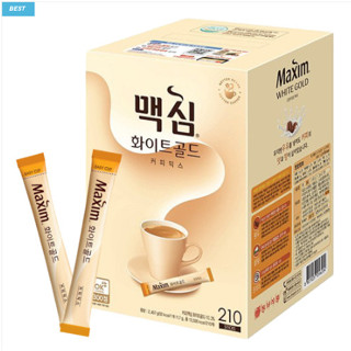 กาแฟเกาหลี Maxim Coffee 1 กล่อง 210 ซอง Mocha Gold White Gold กาแฟแม๊กซิม กาแฟเกาหลีของแท้ 100%