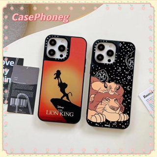 🍑CasePhoneg🍑ป้องกันการหล่น ขอบดำ 11 14 pro max อาณาจักรสิงโต การ์ตูน ความคิดสร้างสรรค์ หวานเท่ case for iPhone 12 13