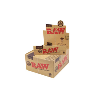 ยกกล่อง ของแท้100% ส่งไว RAW Classic KSS (King Size Slim) 50 ชิ้น/กล่อง  กระดาษraw ก้นกระดาษ กระดาษโรล Raw Rolling Paper