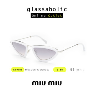 [ลดกระหน่ำ] แว่นกันแดด Miu Miu รุ่น MU60US-133GR053 ทรง Cat Eye แฟชั่นใหม่ยอดฮิต