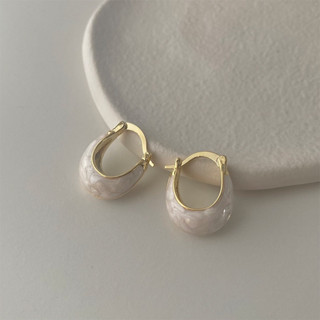 oval hoop -morning.earrings