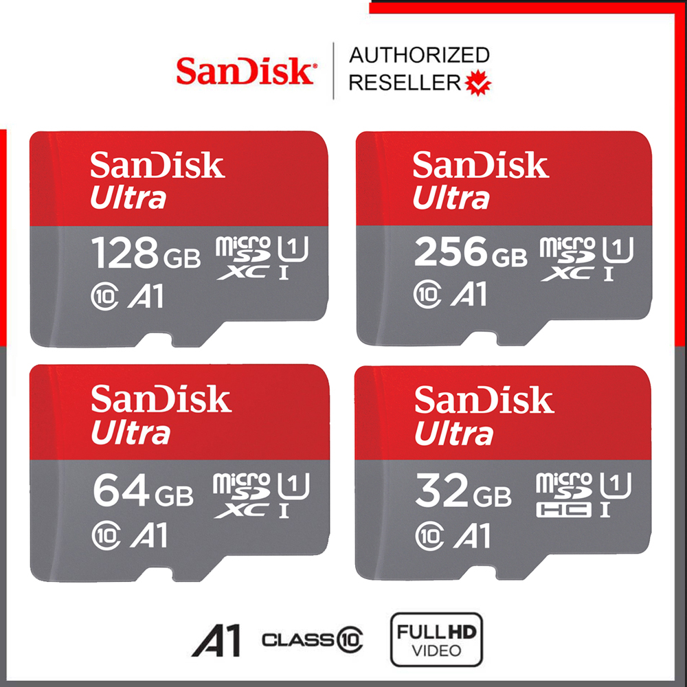 Sandisk Ultra Micro SDCard 32GB/64GB/128GB Class10 A1 (SDSQUA4) เมมโมรี่การ์ด ไมโครเอสดีการ์ด TF Card โทรศัพท์ มือถือ แท๊บเล็ต ประกัน 10ปี Smartphone Tablet MicroSD MicroSD