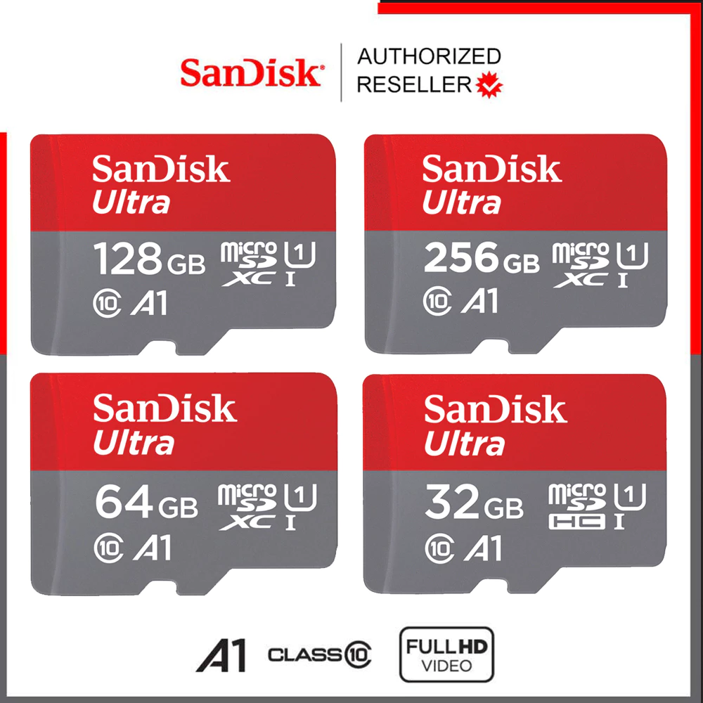 Sandisk Ultra and Ultra go Micro SDCard 32GB/64GB/128GB Class10 A1 (SDSQUAB / SDSQUG)เมมโมรี่การ์ด TFCard แท๊บเล็ต