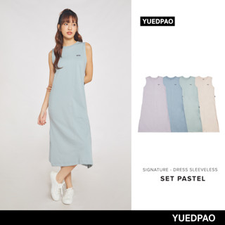 Yuedpao (ใหม่ล่าสุด!!)  ผ้าหนาทรงสวย ยับยากรีดง่าย รับประกันไม่ย้วย 2 ปี Signature Dress Sleeveless Set Pastel