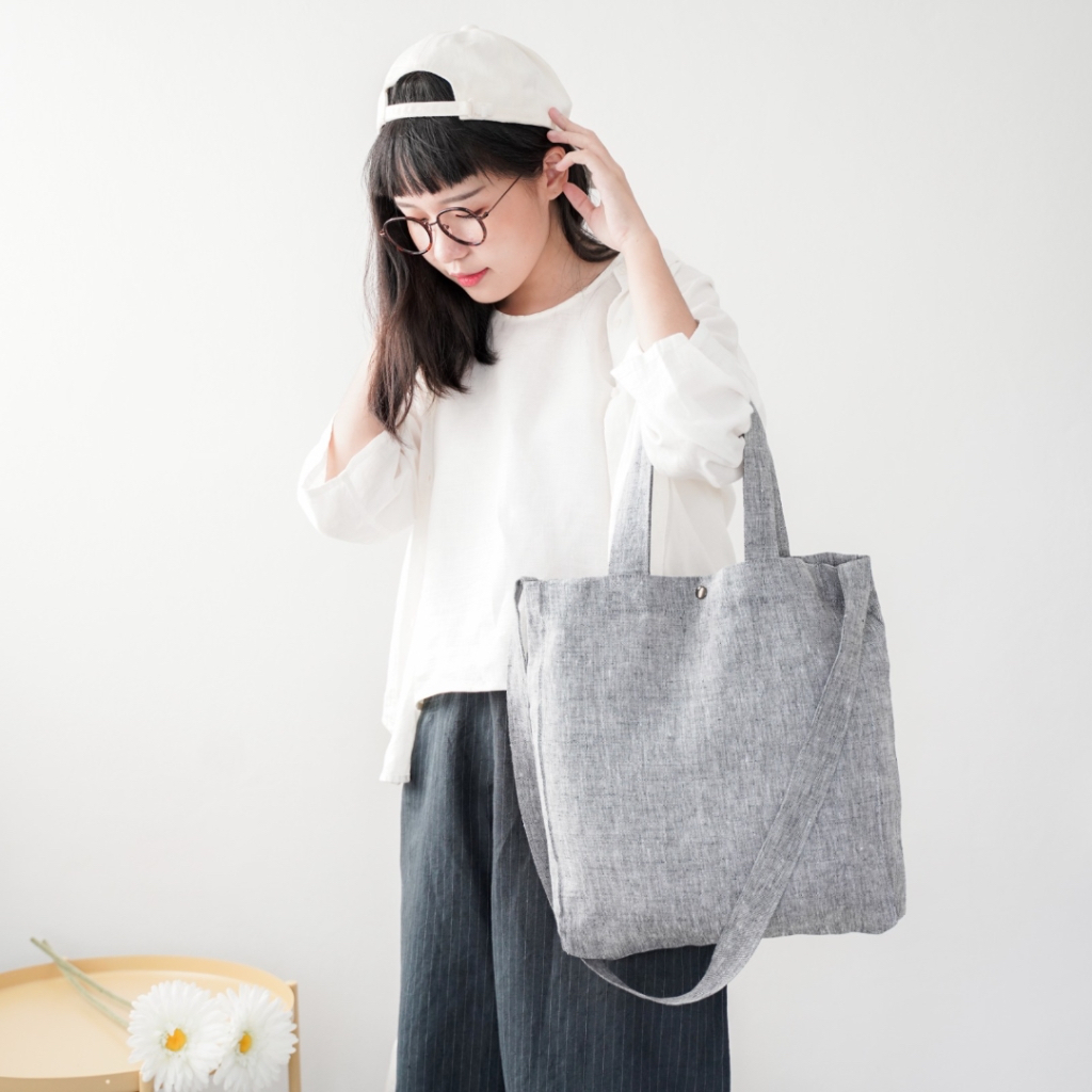 (รวมสี) Waralee's Day กระเป๋าผ้าลินิน Casual 2 Ways
