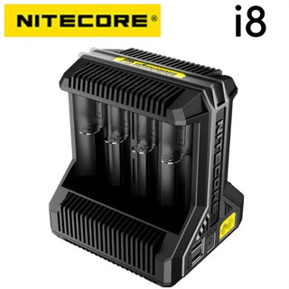 Nitecore I8 แบตเตอรี่ Charger อัจฉริยะ8สล็อต4A เอาต์พุตสมาร์ทสำหรับ IMR18650 16340 10440 AA AAA 14500