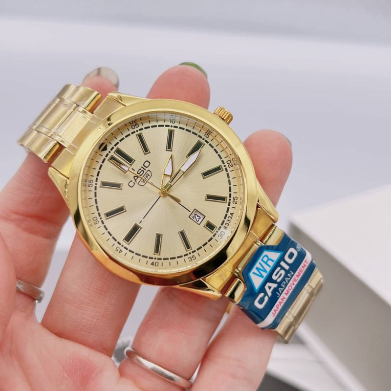 นาฬิกาผู้ชาย คาชิโอ สายสเเตนเลส มีวันทีใช้งานได้จิง รุ่นใหม่ มี4สี ราคาประหยัด