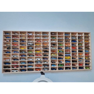 ชั้นวางรถของเล่นไม้ ชั้นโชว์โมเดลรถ รถของเล่นเด็ก Montessori wooden Shelf Show Case for 1/64 Car Toys Tomica/ Hot Wheels