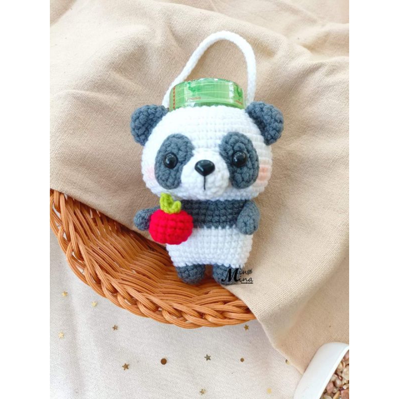 ตุ๊กตาถัก ใส่หงส์ไทย น้องแพนด้า