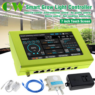 Grow Smart Grow Room Monitor 7นิ้ว เครื่องควบคุมสภาพแวดล้อม CO₂/แสง/พัดลม/ความชื้น/การควบคุมอุณหภูมิ