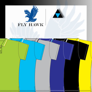 เสื้อโปโลหญิง เสื้อคอปกแขนสั้น เสื้อโปโลสีพื้น FLY HAWK FLYHAWK รุ่น A381  ของแท้ 100%