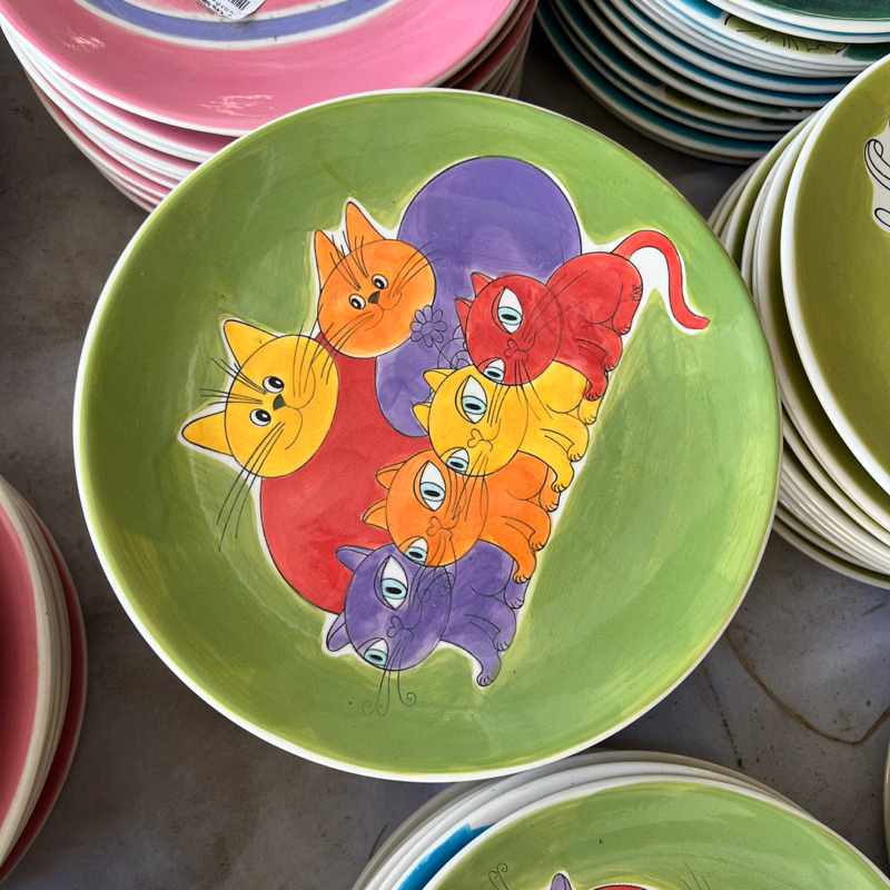 จานเซรามิกลายการ์ตูน จานลายแมว เซรามิกสามารถเข้าไมโครเวฟและเครื่องล้างจานได้ - รูปที่ 6