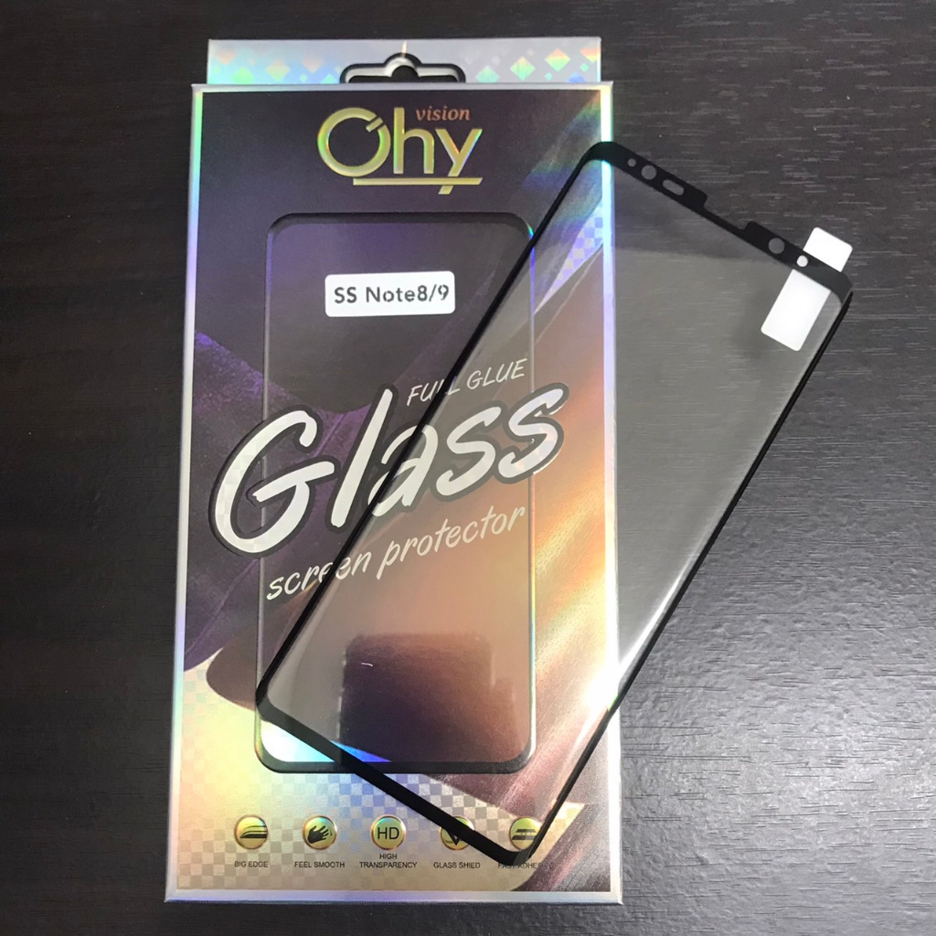 ฟิล์มกระจก จอโค้ง กาวเต็ม For Samsung Note8 Note9 Note10 Note10+ Note10Plus Note20Ultra กาวเต็มจอ Tempered glass