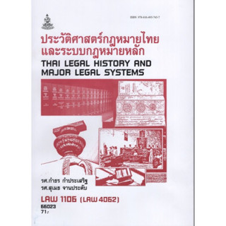 LAW1106 (LAW4062) 66023 ประวัติศาสตร์กฎหมายไทยและระบบกฎหมายหลัก