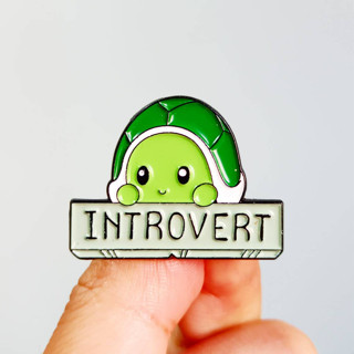 เข็มกลัด / หมุดโลหะ น้องเต่า มนุษย์เงียบ INTROVERT 🌾🌼