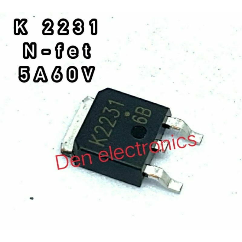 K2231   5A 60V SMD  MOSFET N-Fet มอสเฟต ทรานซิสเตอร์ สินค้าพร้อมส่ง