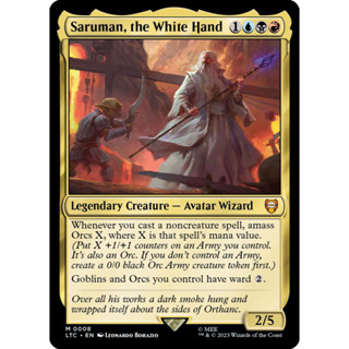 Saruman, the White Hand การ์ด Magic The Gathering ของแท้ จากชุด The Lord Of The Rings Commander