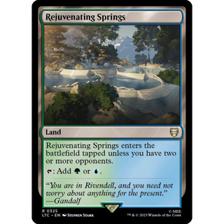 Rejuvenating Springs การ์ด Magic The Gathering ของแท้ จากชุด The Lord Of The Rings Commander