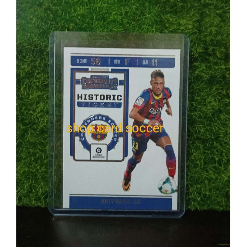 Neymar historic ticket Barcelona panini chronicle 2019-20 card soccer