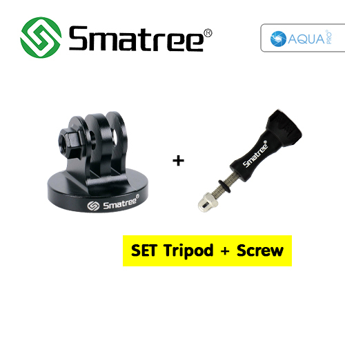 Smatree Aluminum Tripod Mount + Long Screw Alumunium for GoPro / DJI / Insta360 / SJCAM / Xiaomi l Action Camera