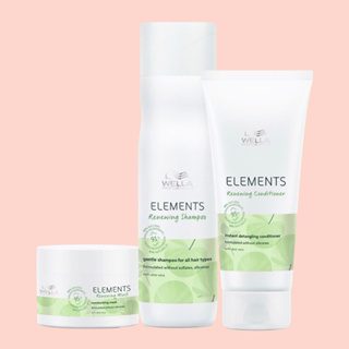 WELLA ELEMENTS RENEWING 150 200 250 ML.แชมพู ครีมนวดผม มาส์ก สูตรใหม่ อ่อนโยนต่อเส้นผมและหนังศีรษะ