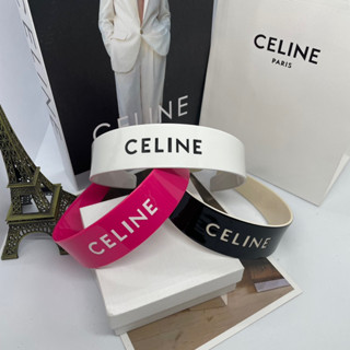 CELlNE MONOCHROMS HEADBAND IN ACETATE ทีคาดผมแบรนด์ ❤️ สกรีนโลโก้  แบบเดียวกับลิซ่าใช้  งานสวยมาก ถ่ายจากสินค้าจริง